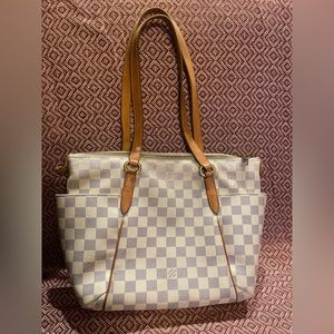 AuthenticLouisVuitton LV Shoulder Bag N51261 Totally PM white Damien Azul 417233